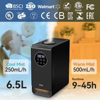 Diffuseur d'arômes ultrasonique intelligent Wi-Fi de luxe 6,5 L à remplissage par le haut, populaire, innovant, avec bouton de réglage et brume fraîche confortable