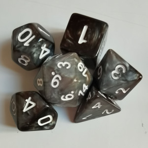 Bộ 7 Con Xúc Xắc Chơi Game Rpg Bằng Nhựa D4 D6 D8 D10 D12 D20 Bộ Xúc Xắc Đa Diện Rpg 16Mm In Logo Truyền Nhiệt - Product Image 4