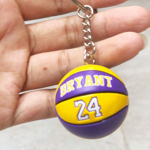 Porte-clés Mini Équipe <span class=keywords><strong>de</strong></span> Basketball en Alliage <span class=keywords><strong>de</strong></span> Zinc et Caoutchouc PVC – Pendentif Warriors Bucks Clippers – Idéal pour Cadeau ou Décoration - Product Image 2
