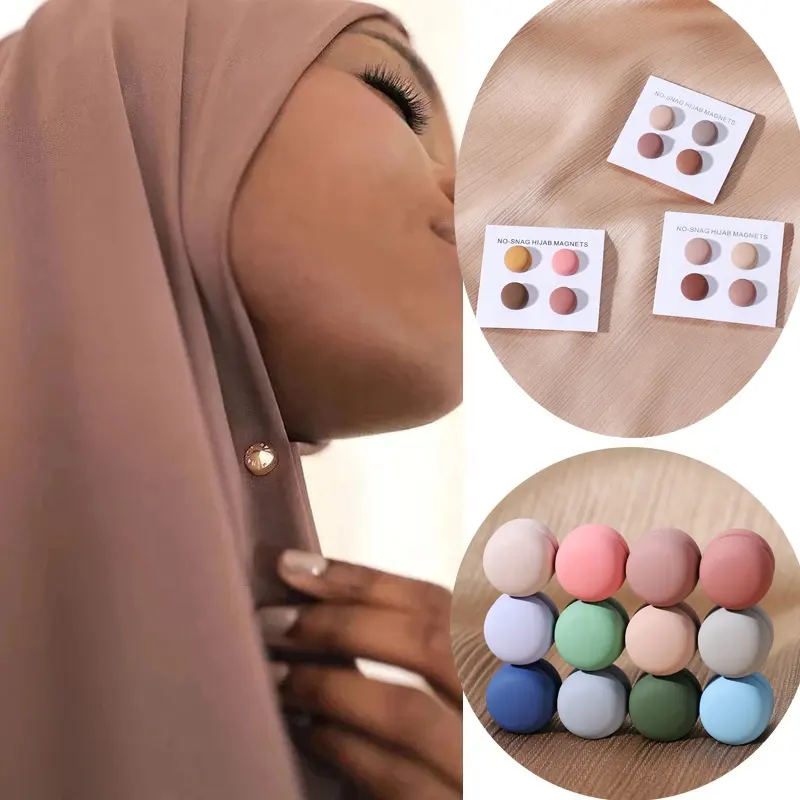 Zifeng – Turban de cheveux OEM pour femmes, mode Hijab malaisien, ornement boucle, écharpe ronde, épingles magnétiques