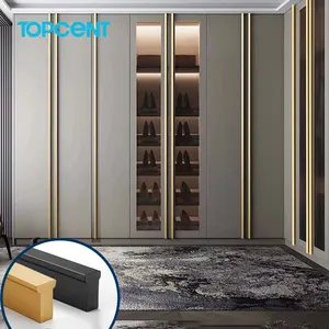 Topcent Wholesale Luxurious Aluminum Alloy Bathroom Cabinet Door Handles