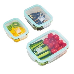 Set di Contenitori in Vetro Borosilicato Ecologico, Resistenti al Calore, con Coperchio, Adatti per Forno, Congelatore, Lavastoviglie e Microonde, Ermetici, Senza BPA - Product Image 2