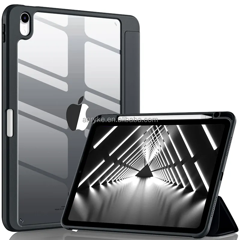 غطاء حماية واقٍ من الاكريليك عالي الشفافية مضاد للصدمات غطاء حماية من الجلد لجهاز iPad Air الجيل الخامس 2022 شاشة 10.9 بوصات هاتف Air 4 Pro شاشة 11 بوصات