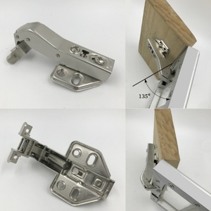 Aluminum 135 Degree Concealed Hinge Angle Soft-Closing Cabinet 45 Degree Pentagonal Kitchen Cabinet 45 Degree Aluminum <b>Frame</b> - Product Image 3
