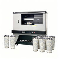 Nouvelle imprimante UV cylindrique Hanhuang avec têtes Ricoh Gen6, haute vitesse et précision pour tasses, verre, céramique, plastique et bouteilles d'eau