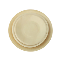Assiettes jetables en bois biodégradables et écologiques de qualité commerciale, taille personnalisée pour les fêtes et les mariages