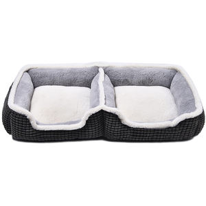 Новое поступление дизайнерская Двойная маленькая кровать для кошек и собак Милая супер мягкая уютная прочная противоскользящая Роскошная двухъярусная из плюша - Product Image 1