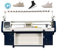 Machine à tricoter plate pour empeigne de chaussure en maille 3D, capacité de production à grande vitesse