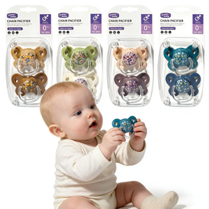 Ciuccio in Silicone per Neonati, Confezione da <span class=keywords><strong>2</strong></span>, Senza BPA, con Stampa Floreale, per lo Sviluppo Orale dei Bambini da 0-6 Mesi - Product Image 1