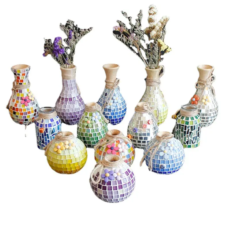 DIY Material Bag Semi finished Product Making Vase Mosaic Creative Mosaic Bottle Kits Glass Ball Bottle Series