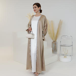 Bettergirl 2024 Gaun Wanita Elegan dan Sopan Model Abaya Muslim Baru dengan Lipit, Jubah Abaya Hitam untuk Muslim Dubai dan Turki - Product Image 1