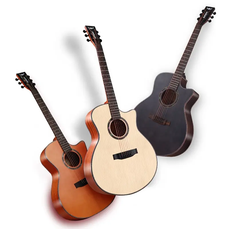 Torero D1A prix de gros fournisseur de guitare Top Solid Spruce gloss 6 cordes guitare acoustique à vendre