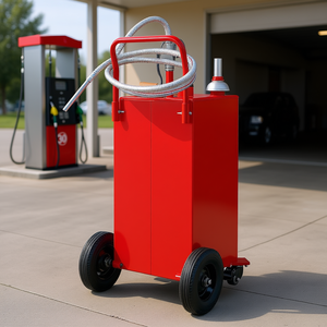 DB Wholesale Tanque de Almacenamiento de Combustible de 30 Galones con Bomba de Transferencia Manual para Gasolina y Diésel, con 4 Ruedas para Servicio de Combustible en Vehículos - Product Image 2