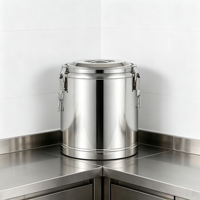Gewerblicher 10L Silberner Thermobehälter aus Edelstahl 304 für Kantinen, Restaurants und Buffets