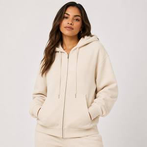 Sweat-shirt à capuche unisexe avec fermeture éclair intégrale, doux, avec poche kangourou avant, coupe ample, décontracté, pour le voyage, en stock dans l'entrepôt américain - Product Image 6