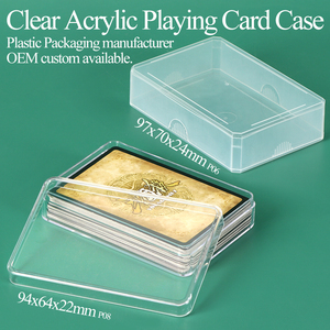 กล่องใส่การ์ดอะคริลิคพลาสติก SUNSHING รับผลิตแบบ OEM ODM กล่องเก็บการ์ด PP สำหรับใส่บัตรธนาคาร บัตรธุรกิจ การ์ดเกม - Product Image 1