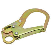 Mousqueton en acier de traitement thermique 23KN, grand crochet de sécurité pour escalade, anti-chute, 10 pièces