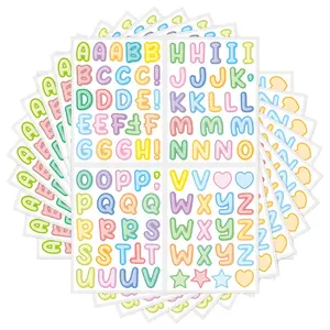 Wholesale Children's Cartoon Colored English ABC Letter Label Vinyl Stickers DIY Water Cup And Name Waterproof Stickers