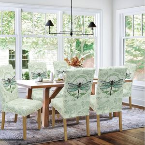 Fundas de Silla de Comedor Elásticas Jacquard Modernas, Juego de 6, Desmontables, Lavables, para Uso Doméstico y Comercial, Hechas en China, Fundas de Silla de Spandex - Product Image 2