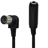 Rechtwinkliges MIDI 5-poliges Din-Kabel DC 6,35mm TS/TRS-Stecker-Buchse-Adapter DIN5P-Audiokabel-Stereogeräte mit Din 5-Anschlüssen
