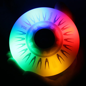 Ruote Luminose OEM in PU da 80mm per <span class=keywords><strong>Pattini</strong></span> in Linea, Resistenti all'Usura, con LED Arcobaleno Lampeggianti per Esterni - Product Image 6