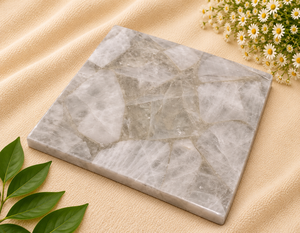 Carrelage mural carré gris clair de 12 pouces avec finition en pierre gris argenté pour les intérieurs de maisons et bureaux et plaque murale décorative - Product Image 2