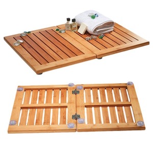 Nuevo producto transfronterizo: Alfombrilla de ducha antideslizante, alfombrilla de baño creativa para el hogar, de bambú y madera, plegable para spa interior y exterior - Product Image 3