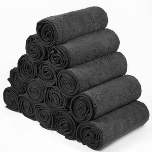 Logotipo personalizado microfibra negro blanco belleza spa uñas deportes gimnasio peluquero peluquería <span class=keywords><strong>toallas</strong></span> al por mayor a granel Toalla de pedicura de secado rápido - Product Image 4