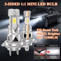 Bombilla LED CSP 3570 de 3 lados, tamaño mini halógeno 1:1, para faros delanteros H7 H4 H11, 70W 11000LM, Plug and Play, Venta al por mayor