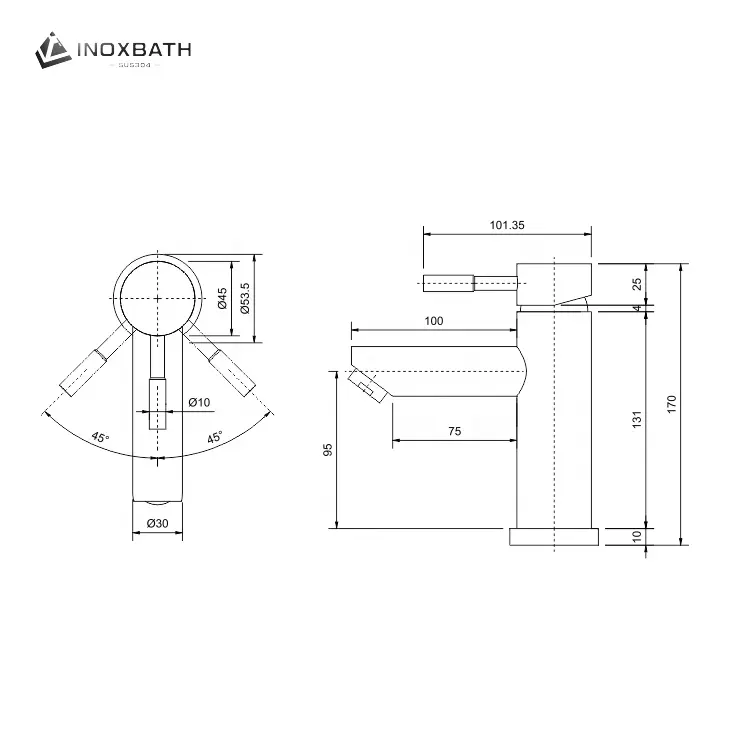 Rubinetti miscelatori montati sul ponte rubinetto a leva SUS304 rubinetti da bagno monocomando per lavabo rubinetto per lavabo monoforo