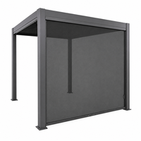 Pergola de jardin en aluminium à prix d'usine 3x3x2,5m avec toit à lames orientables manuellement pour mobilier d'extérieur