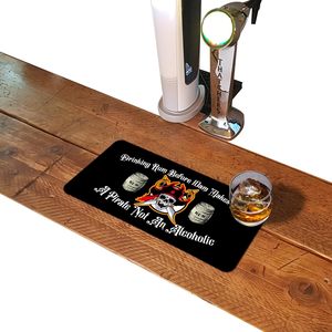 Tapis de bar carré classique réutilisable en caoutchouc polyester écologique antidérapant avec <span class=keywords><strong>logo</strong></span> personnalisé en relief pour <span class=keywords><strong>Jagermeister</strong></span> - Product Image 6