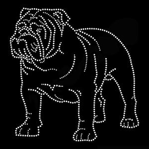 हॉट फिक्स डायमंड के आकार के गैंडा ट्रांसफर बॉक्सर कुत्ते के लिए डिजाइन, पिबुल बुलडॉग के लिए डिजाइन - Product Image 6