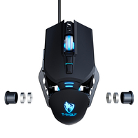 Souris de jeu filaire T-WOLF G530, souris USB à macro-programmation, souris optique E-sport 7D filaire, souris de jeu 6400 DPI pour PC, ordinateur, joueur