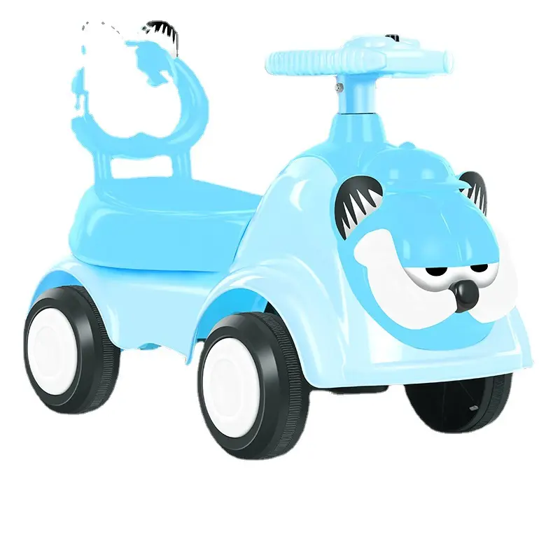 Fabrika pazarlama çocuk scooter müzik ışıkları ile oyuncak araba gizlice araba oturabilir dört tekerlekli büküm araba bebek