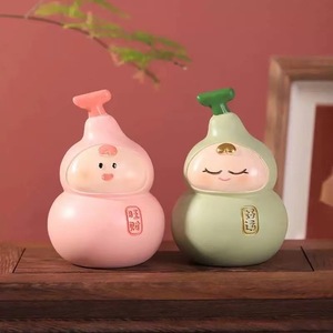 Adorno de Escritorio Amuleto de la Suerte, 4 Piezas, Resina Natural, Calabaza Feng Shui, Decoración para el Hogar y la Oficina, Regalo de Año Nuevo Chino - Product Image 4