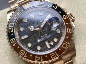 Reloj Mecánico Automático de Lujo, Nuevo, de la Mejor Calidad, Acero 904L, Movimiento 3285, Oro Rosa, Cerámica, Ojo de Tigre, GMT - Product Image 2