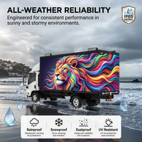 Écran publicitaire mobile LED extérieur pour camion, étanche IP65, luminosité 5000 cd, panneau publicitaire 3D, écran de remorque