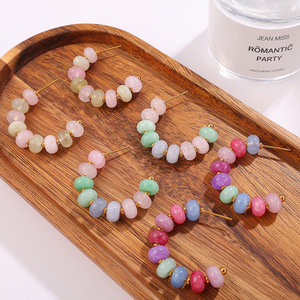 Colorful Natural Stone Bead <b>Bracelet</b> Set For Women Light Luxury Style Gift Jewelry - Product Image 3