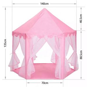 Venta al por mayor Pink Girl Play Children Small House Plegable Playtent Party Castle Accesorios de fotografía - Product Image 3