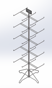 ชั้นวางโชว์ขนมแบบปรับแต่งได้ชั้นวางของแบบหมุนได้สำหรับวางจำหน่ายของชำร่วยทำจากลวดโลหะที่มีสีแตกต่างกัน - Product Image 2