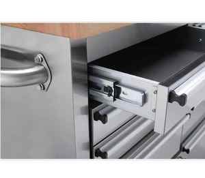 72-inch houten werkbank gereedschapskist met 15 laden, afsluitbaar & waterdicht, OEM-ondersteuning voor industriële werkplaatsopslag - Product Image 5