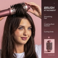 Sikat Pengering Rambut Elektrik Lipat Cepat Tanpa Merusak Rambut, Multifungsi, 5 in 1, Penata Rambut Otomatis, Pengeriting Rambut, Cocok untuk Perjalanan