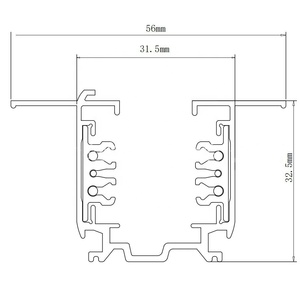 Système d'éclairage sur <span class=keywords><strong>rail</strong></span> moderne à 6 fils pour usage commercial, montage en surface, suspension au plafond, rails <span class=keywords><strong>LED</strong></span> à 6 fils pour éclairage ponctuel - Product Image 4