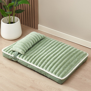 Großes Hundebett Maschinenwaschbar Weiche Rechteckige Matratze mit Rutschfestem Boden und Kissen Luxuriöses Katzenbett für Kleine bis Mittelgroße Haustiere - Product Image 6