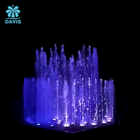 Özelleştirilmiş 1.5m/2m/3m Paslanmaz Çelik Müzikli Fıskiye Dış Mekan, Kolay Kurulumlu PLC/DMX Dans Eden Fıskiye RGB Led Aydınlatmalı