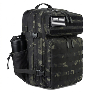 Sac à dos tactique Trailpop en toile Oxford haute densité résistante à l'eau, équipement de <span class=keywords><strong>patrouille</strong></span>, 45L, noir camouflage - Product Image 1