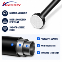 ARODDY Tringle à rideau de douche en acier au carbone antirouille, sans perçage, à tension, avec verrouillage interne de 25 mm, 19,68-31,5 pouces, pour plus de 1300 clients