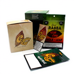 Pochette d'emballage pour cigares et tabac avec logo personnalisé et boîte <span class=keywords><strong>de</strong></span> présentation – Emballage <span class=keywords><strong>de</strong></span> tabac en feuilles entières (Grabba) - Product Image 1