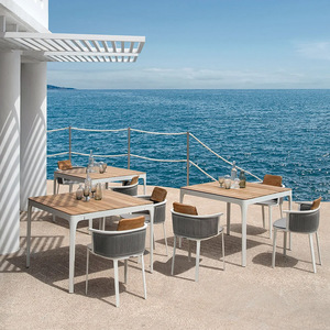 Villa Homestay <span class=keywords><strong>Table</strong></span> et <span class=keywords><strong>chaise</strong></span> d'extérieur Cour Balcon Corde tissée Meubles de <span class=keywords><strong>jardin</strong></span> - Product Image 3